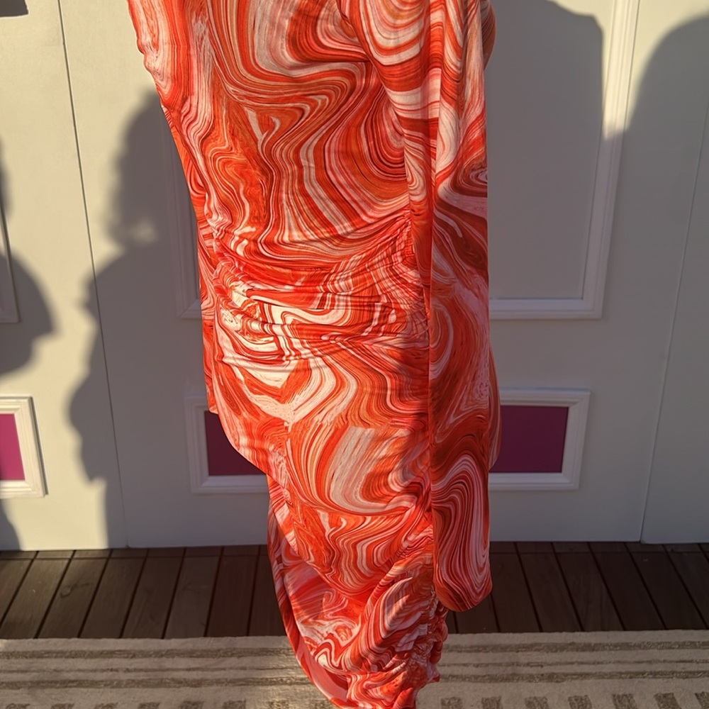 πPOSH PARTY LA LIVE SHEIN RUCHED MIDI DRESS - Picture 9 of 16
